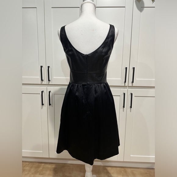 Nanette Lepore Magic Carpet Leather-top dress size 8 mini - Picture 6 of 12